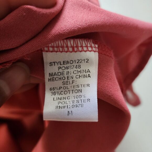 Anthropologie Entro Dress Womens Medium Pink Sleeveless Embroidered Lace Lined - Picture 6 of 13